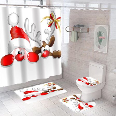 Jouluhirvi Suihkuverho Vedenpitävä Suihkuverhon Kangas Pol