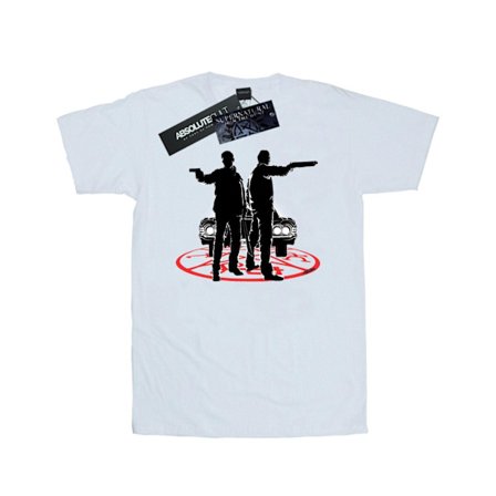 Supernatural Herr Sam Och Dean Silhouette T-Shirt 3XL Vit