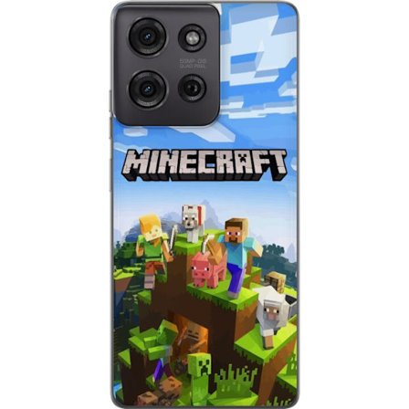Kompatibel Mobilcover til Motorola Motorola Moto G75 Minecraft Creeper blok pixel retro spil