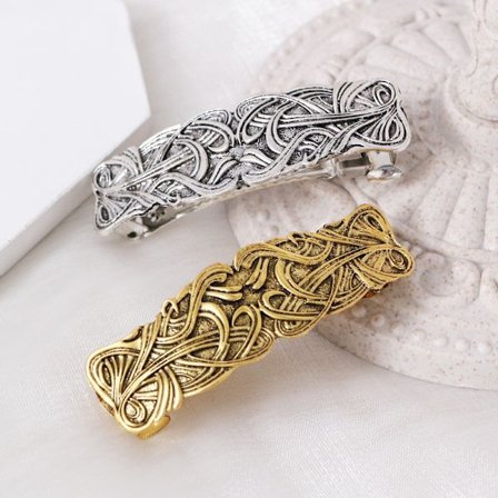 2 stk Retro Barrettes Metall Hårklemme Dekorasjon Hårspenner Hodeplagg Vintage Hårnål for Kvinner Jenter