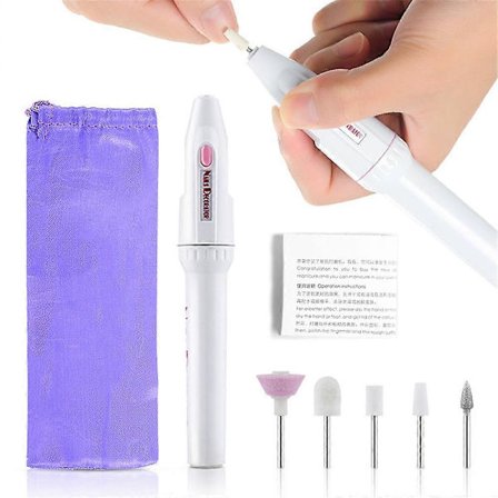 Elektrisk Manikyr Pedikyr Slipmaskin Nagelkonst Skönhetsvård Fil Polering Borr Verktygsset