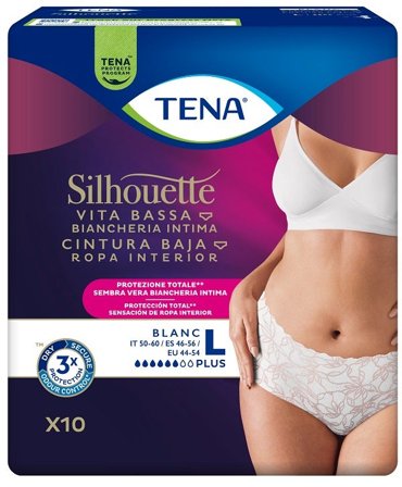 Pannolone a Mutandina Assorbente Tena Silhouette Plus White Large