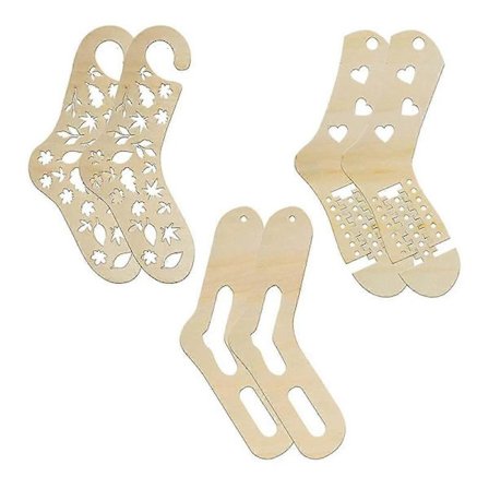 6 st Träsockblockare för Stickning, Justerbara Sockblockare för Stickblockare Stickning Virkning S