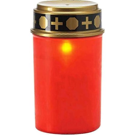 Solcelle gravlys med automatisk av/på, realistisk flimrende LED-lys for minnesmerker