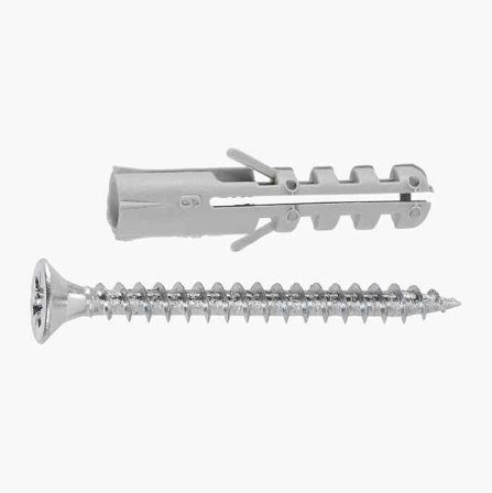 Plugg med skruv 6 mm