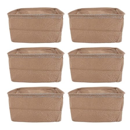 6 stk. Opbevaringskasser til tøj, tykt stof, foldbar opbevaringskasse, tøjbeholder til skab