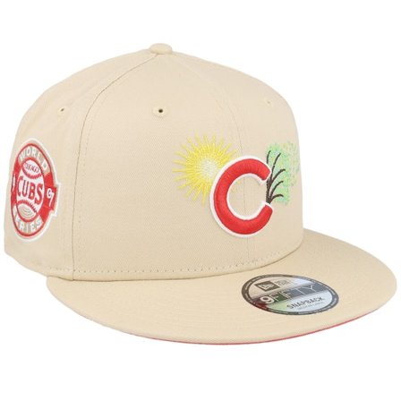 New Era - MLB Beige snapback Kasket - Chicago Cubs MLB Summer Icon 9FIFTY Stone Snapback @ Hatstore