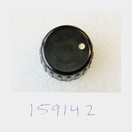 Vred svart plast Ø6mm axel