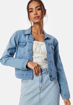 Happy Holly Lottie Denim Jacket Light blue Klær