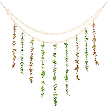 Sovrum Vægtæppe Træperlekrans Kunstig Eukalyptus Naturlig Grøn Dekoration