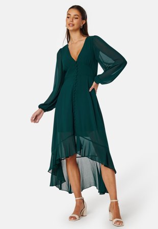 Bubbleroom Occasion Desiree High-Low Dress Dark green Klær