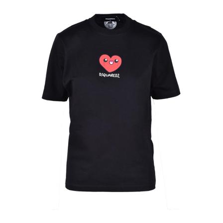Dsquared2, T-Shirts Zwart, Dames, Maat:S