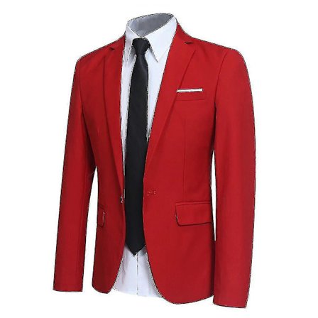 Herre Kompatibel medmal Business Ensfarget 1-knapps Slim Fit Blazer