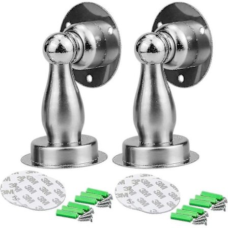 Magnetisk dørstopper, dørstopper med 3m dobbeltsidig tape og skruer for Prot