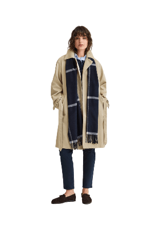 Newhouse Flauto Checked Scarf Halsdukar & scarves Dam Blå ONESIZE