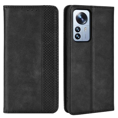 Bofink Vintage läder Xiaomi 12 Pro fodral - Svart