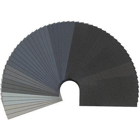 ING Sandpapir 33 Stykker Korning 320/400/600/800/1000/1200/1500/2000/2500/3000/5000 Våt og Tørr Bruk for Hobbyprosjekter og Bilslipping for Sliping og