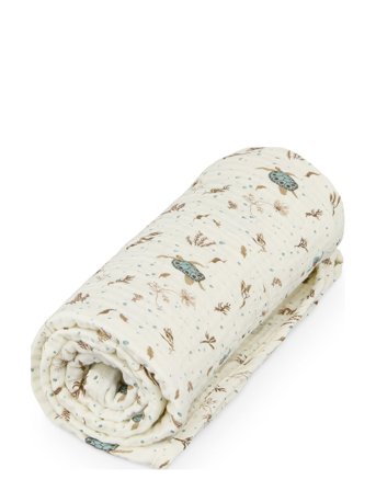 Cam Cam Copenhagen Muslin Baby Blanket - Gots - Bows - Cream - ONE SIZE