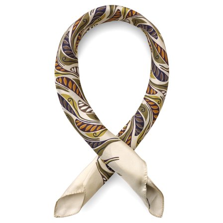 Virtuo | Brown Feather Silk Neckerchief for Men - Neckerchiefs