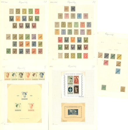 Luxembourg - Samling på 22 albumsider