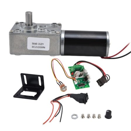Snäckväxelmotor Hög Torsionshastighet Reducerande Elektrisk Växellåda Motor Reversibel Snäckväxelmotor 8mm Axel 12V(12V 30RPM)