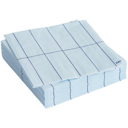 HAY Pattern cocktail lautasliina 20-pakkaus, light blue/blue grid
