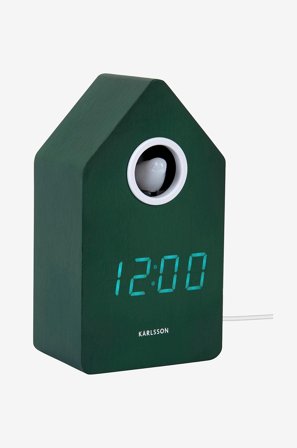 Karlsson - Väckarklocka Cuckoo LED - Grön - Väggklockor & bordsur - Från Homeroom