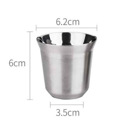 80ml dubbelvägg rostfritt stål kopp isolering Kaffe koppar