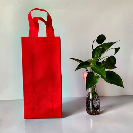 1st vinflaska presentpåsar Non-woven påsar med handtag för Weddi