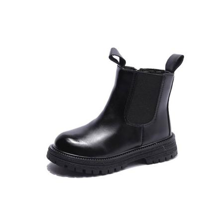 Flickor Pojkar Rund Toe Bootie Elastisk Sido Zippper Chelsea Boot