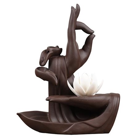 Keramiske håndværk boligindretning lilla sand Foshan lotus Zen hjerte reverse flow røgelse brænder