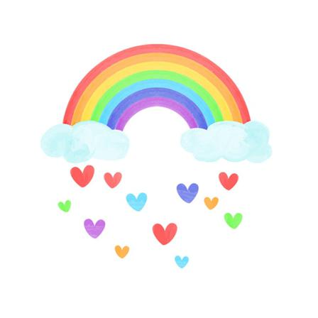 Cartoon Rainbow Luminous Wall Sticker För Barnens Sovrum