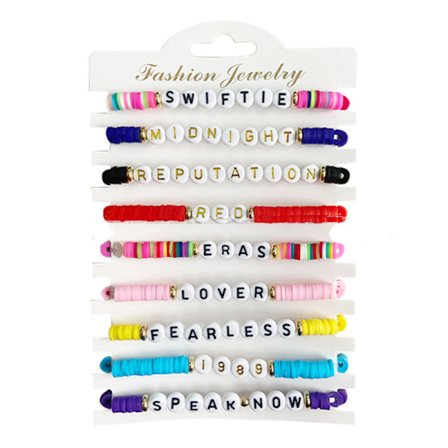 9PCS Armbånd Sett Taylor Swift Album Inspirert Armbånd Mote