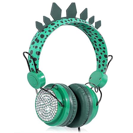 Barn hörlurar pojkar, trådbundna dinosaurie hörlurar med mikrofon 3,5 mm uttag och justerbar