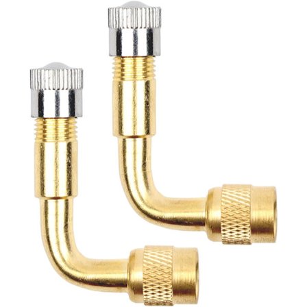 Pakke 90 graders ventilforlenger, kobberventilforlenger for bilventil vinkelventil, dekkventil for bil, motorsykkel, sykkel, scooter