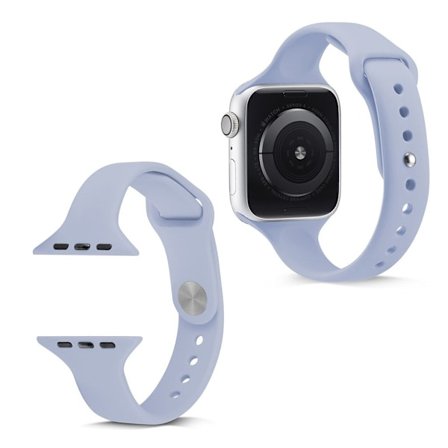 Apple Watch Series 5 40mm narrow silikon klockarmband - ljuslila