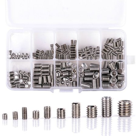 200 st 304 rostfria sexkantskruvar med insexskalle, sortiment, set M3//M5/M6/M8