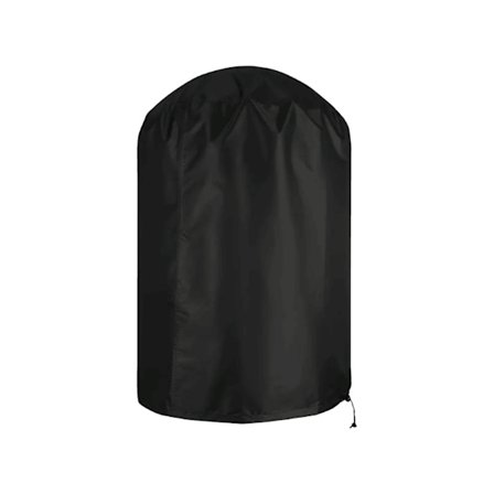 BBQ Overtræk Rund Form Vandtæt Rivfast 420D Oxford Stof Anti UV-bestandig med Vindtæt Sidestrop Sort Φ58 x 77 cm