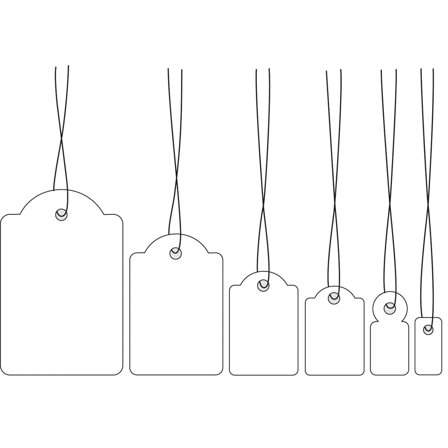 Herma Perforert - hvit - 32 x 50 mm 1000 stk etiketter