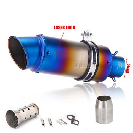 Universal 51/60mm Karbonfiber Motorsykkel Eksos Lyddemper Eksosrør med DB Killer for z900 R3 R25 MT07 MT09 R1 Z400 Z650