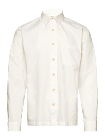 Lindbergh Solid Straight Hemline Shirt L/S - White - M