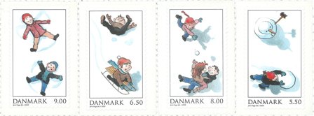 Danmark - Leg i sneen - Postfrisk sæt 4v