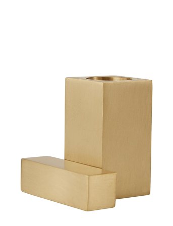 OYOY Living Design Square Solid Brass Candleholder - Gold - 5X5X5CM x 5
