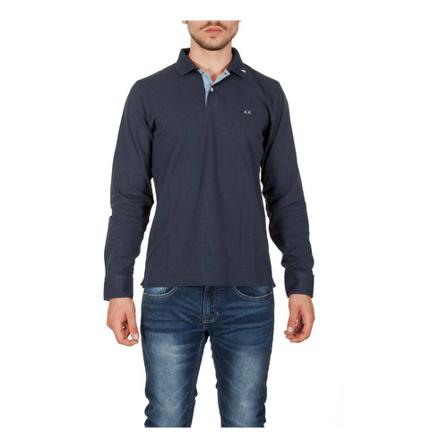 Sun68 07 Navy Man Polo , Blauw , Heren , Maat: S