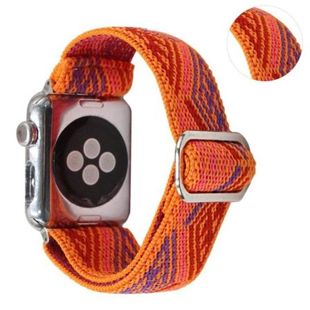 Apple Watch Series 6 / 5 40 mm urrem i vævet stil med mønster - Orange Orange