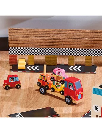 Vilac Truck With Trailer And Stacking Cars - Multi/patterned - ONE SIZE
