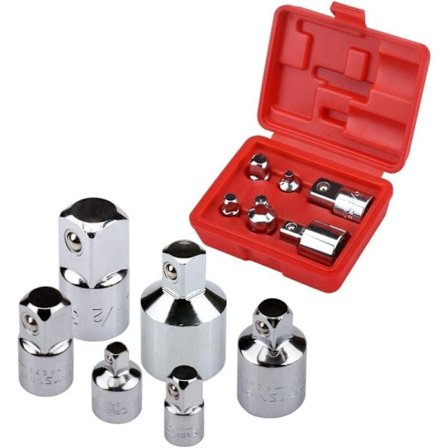 Hylsnyckeladapterset - 6 st 1/4", 3/8", 1/2", 3/4" Hylsnyckelomvandlare Reduceringsadaptrar