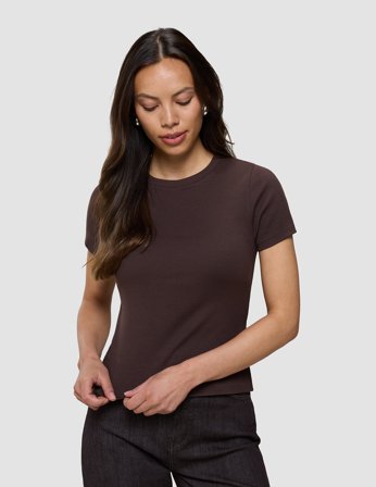 Shaping New Tomorrow - Female - Rib T-Shirt - Espresso - Size M