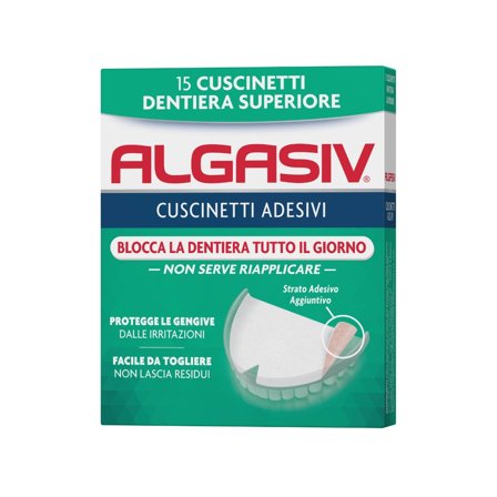 Algasiv Cuscinetti Adesivi Per Dentiera Superiore Tenuta Forte