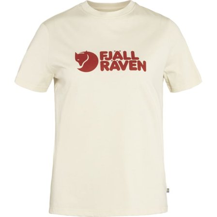 Fjällräven Women's Logo Tee Top in Chalk White | Size: 2XS, Organic Cotton